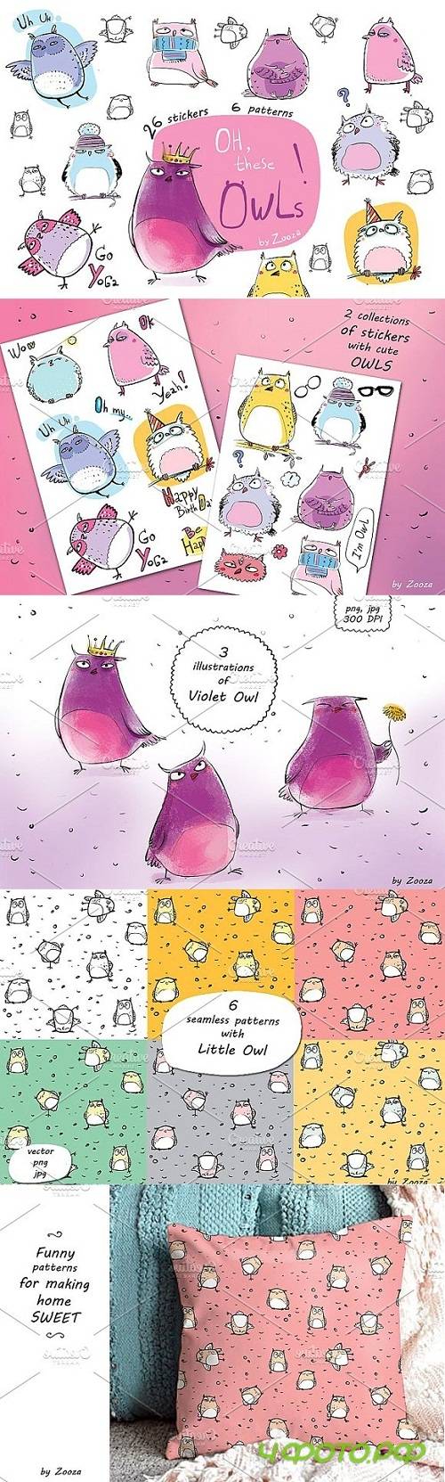Oh, these Owls! - stickers pack - 3488436