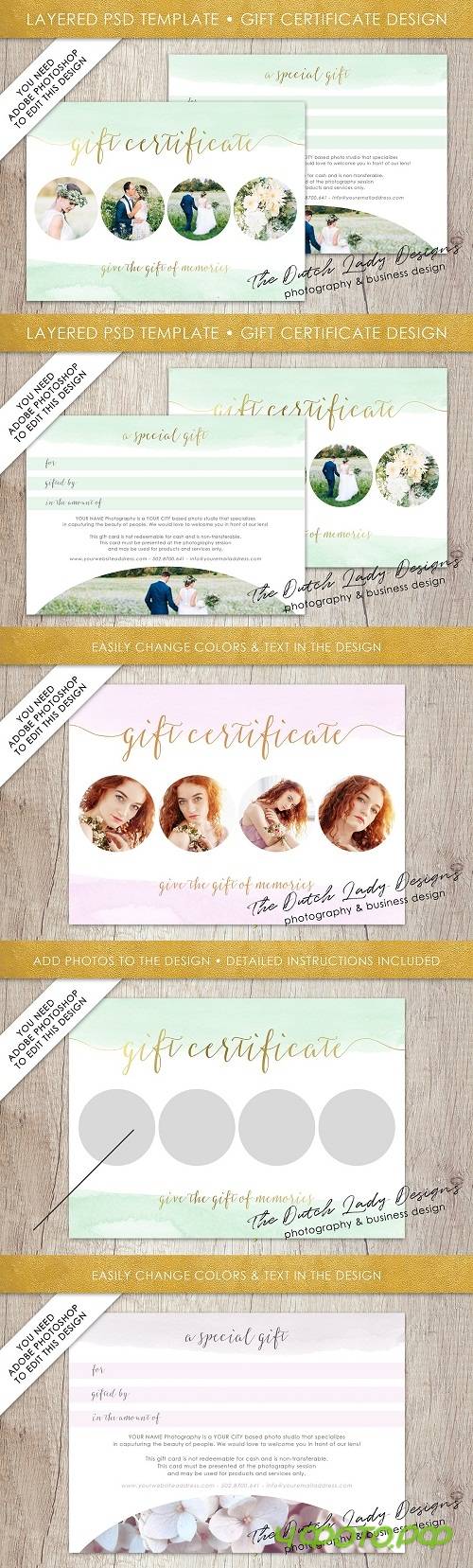 PSD Photo Gift Card Template #52 - 3545916