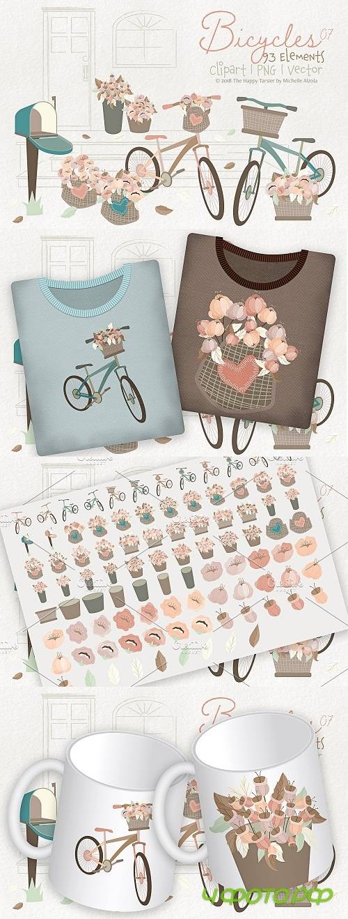 Bicycles 07 - Clipart, PNG & Vector - 3319483