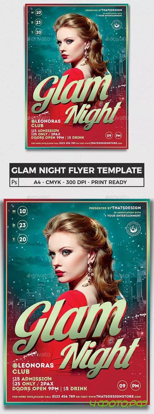 Glam Night Flyer Template - 15696722 - 90026