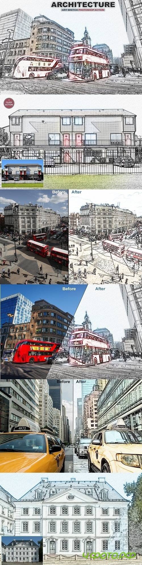 Architecture Art Sketch Photoshop Action - 3177347 Architecture Art Sketch Photoshop Action - 3177347