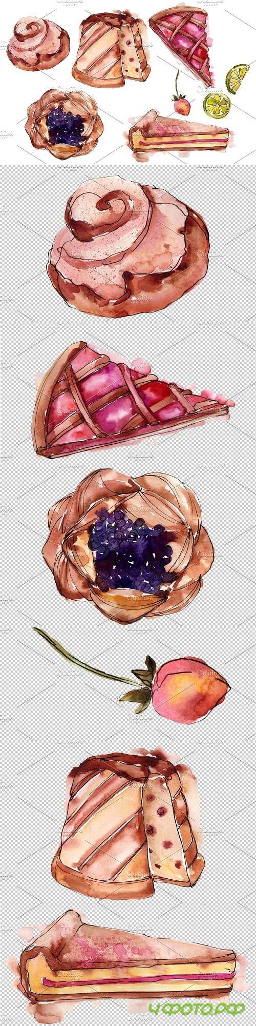Desert around the world Watercolor - 3568236