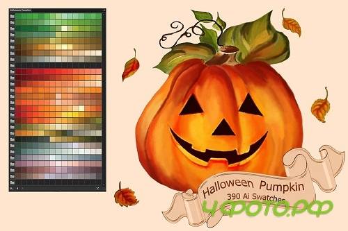 Halloween Pumpkin PS and Ai Swatches - 2898070 - 2861563