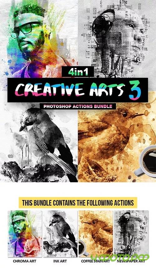 Creative Arts Photoshop Action Bundle V3 20998013