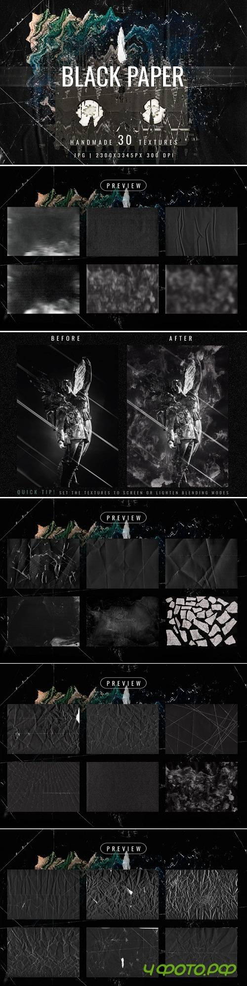 Black paper runge retro digital background textures pack - 232258