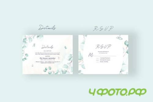 Watercolor Eucalyptus Wedding Suite