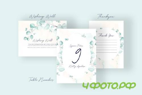 Watercolor Eucalyptus Wedding Suite