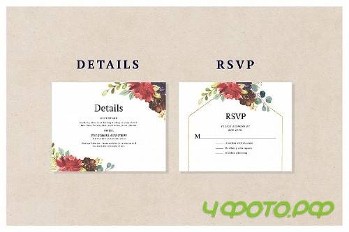 Blossom Wedding Invitation Suite - 233127