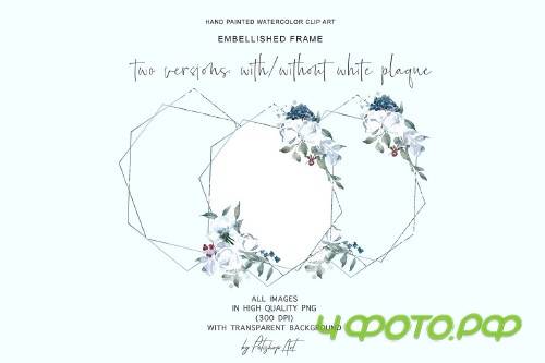 Watercolor White Rose Clipart - 3129794