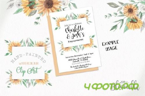 Sunflower Frames Hand Painted Set