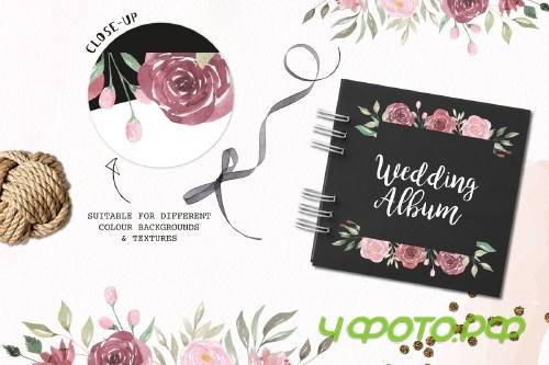 Flower Watercolor Frame Clipart Kit 3163987