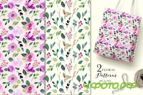 Purple Vibes - Watercolor Clipart - 3685719