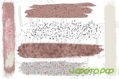 Rose Gold Brush Strokes - 51479