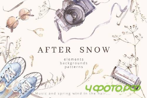 After Snow. Watercolor collection - 3718242 After Snow. Watercolor collection - 3718242