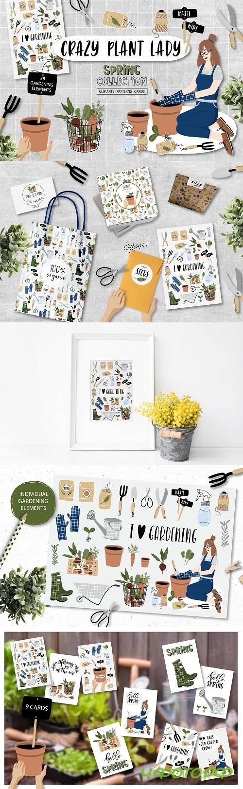 Crazy Plant Lady - gardening set - 2359217 Crazy Plant Lady - gardening set - 2359217