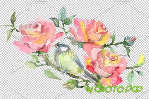 Bouquet with roses romance - 3713032
