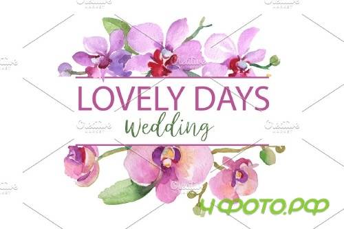 LOGO with beautiful orchids - 3727251