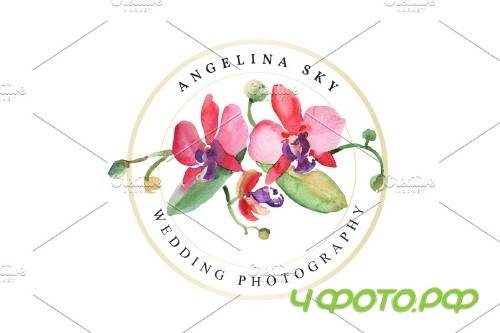 LOGO with beautiful orchids - 3727251
