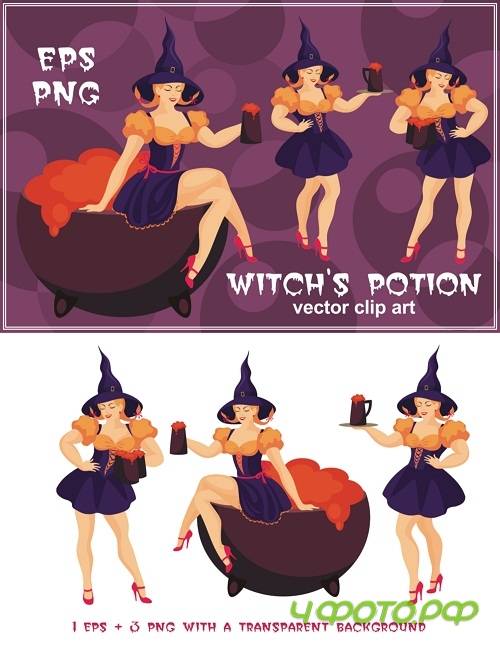 Witch's potion. Vector clip art - 38280 Witch's potion. Vector clip art - 38280