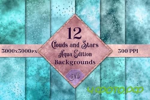 Clouds and Stars - Aqua Edition Backgrounds - 251791