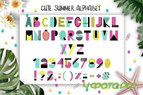 Cute Summer Alphabet - 1768355 Cute Summer Alphabet - 1768355