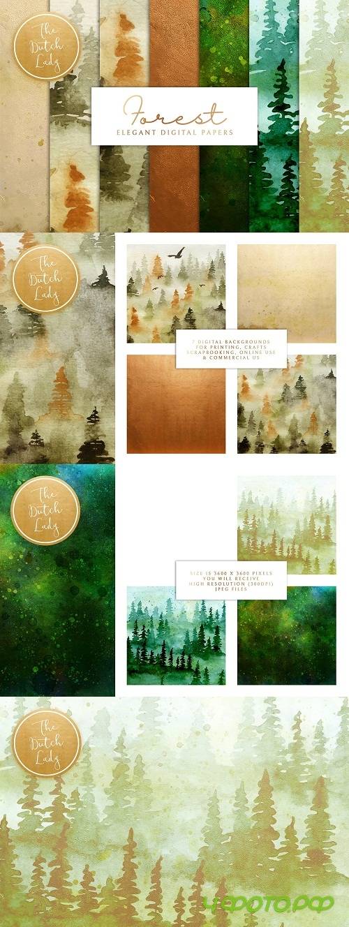 Forest & Pine Wood Scrapbook Papers - 3737669
