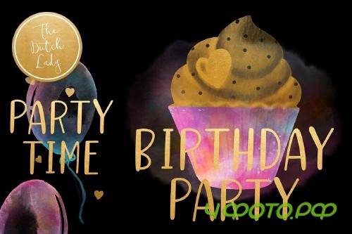 Unicorn Birthday Party Clipart Set - 3739621
