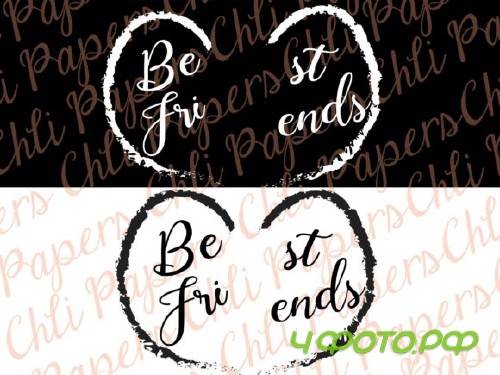 Best Friends Clipart,Custom Besties,Hair
