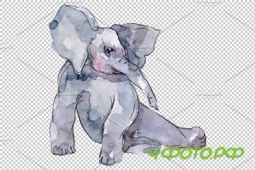 Elephant Watercolor png - 3743682