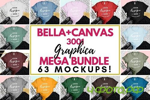 Bella Canvas 3001 Graphic Mockups - 3180336