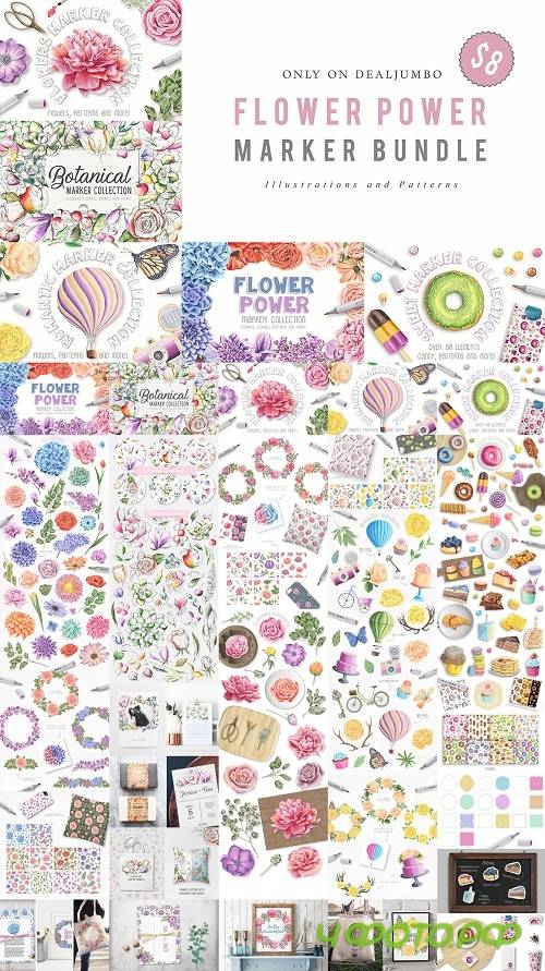 dealjumbo - Flower Power Marker Bundle