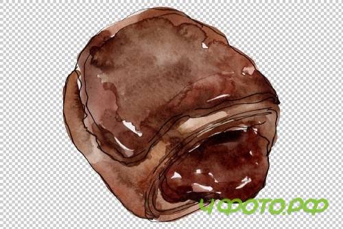 Dessert berry joy watercolor png - 3746105