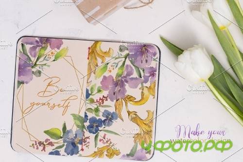 Bouquet Flower date watercolor png - 3757088