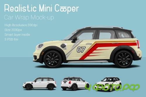 Mini Cooper Car Mock-Up - 3760360