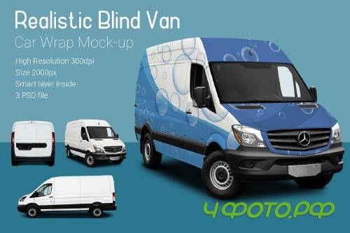 Blind Van Car Mock-Up - 3756419
