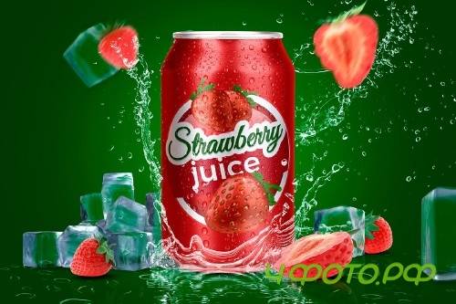 Tin Can Water Droplets Mockup - 3753040