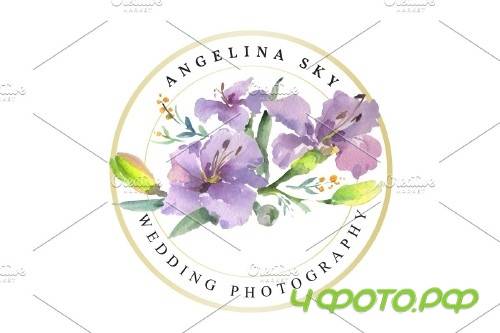 logo pink and purple hibiscus - 3773795