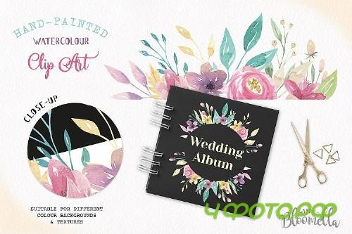 Sweet Shop Frames Watercolor Purple Pretty Clipart Border Flowers Florals - 100597