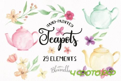 Teapot Floral Flower Elements Kit - 2432002