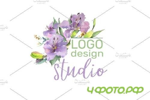 logo pink and purple hibiscus - 3773795