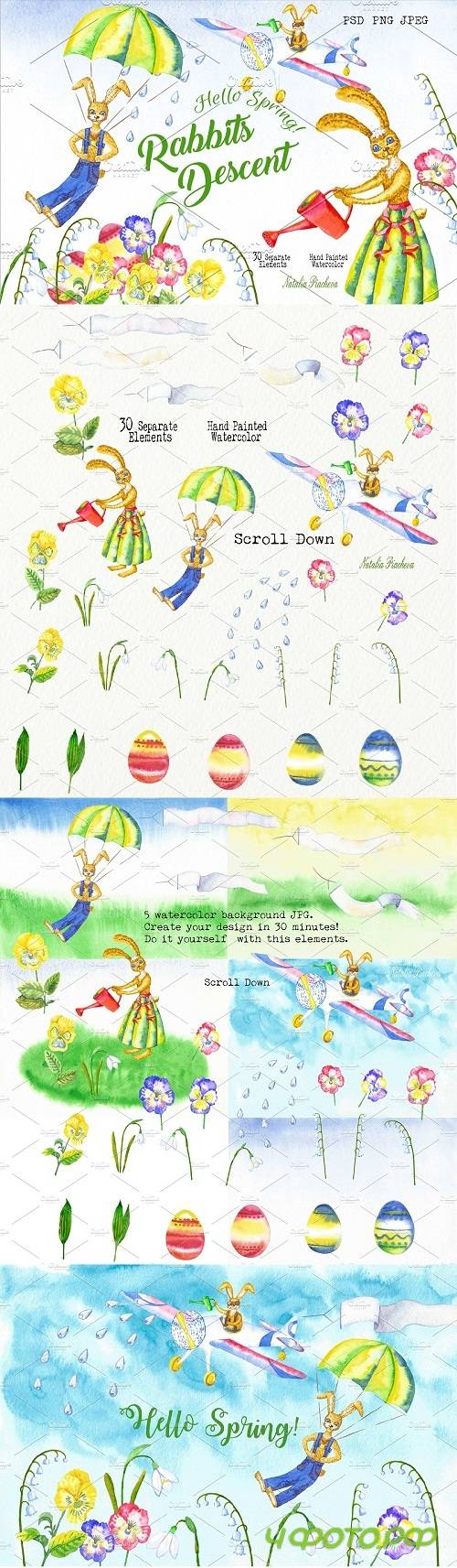 Welcome Spring! Rabbits Descent - 1324859