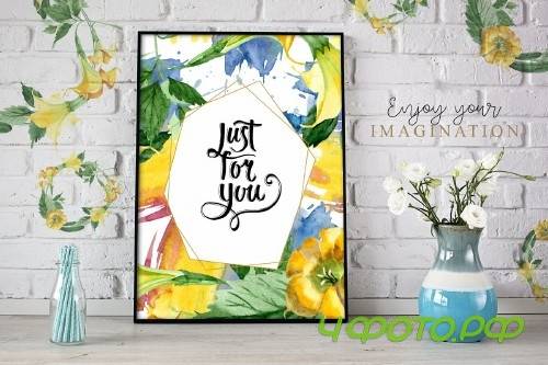 Yellow Brugmansia PNG watercolor set - 3098794