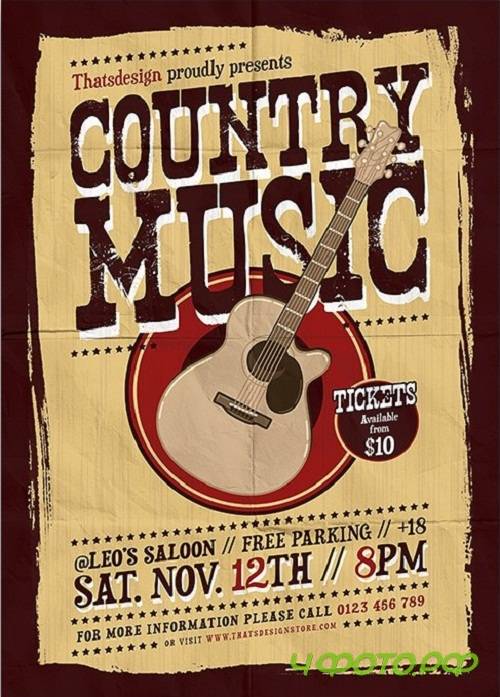 Country Music Flyer Template V3 - 3800781