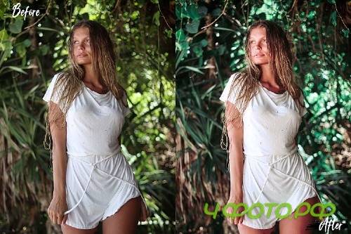 Neo Tropical Theme Color Grading photoshop actions - 262394