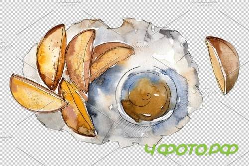 Watercolor French fries PNG - 3807929
