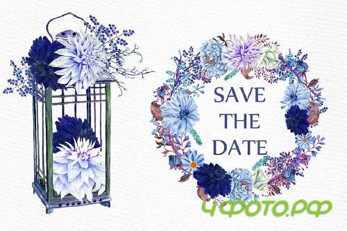 Watercolor floral clipart - 1165537