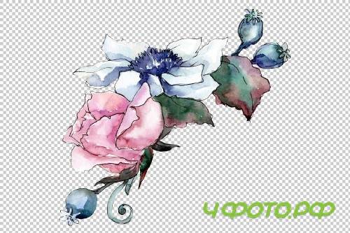 Elegant pink bouquet PNG watercolor - 3099859