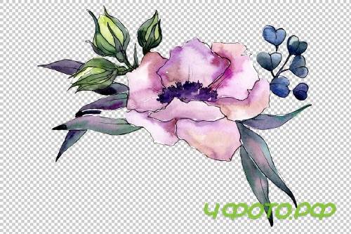 Elegant pink bouquet PNG watercolor - 3099859
