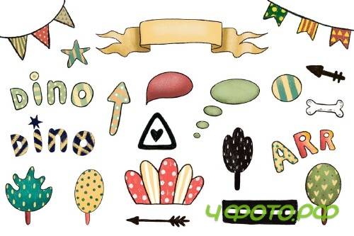 Dino Car - Clip Art Set - 3828517