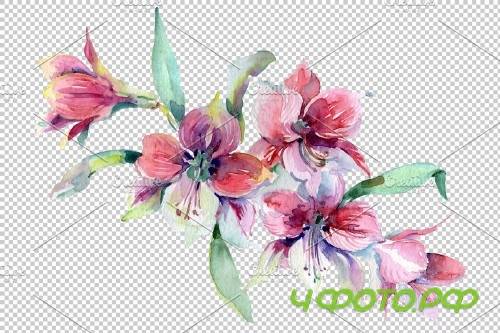 Wildflowers morning dawn watercolor - 3835871